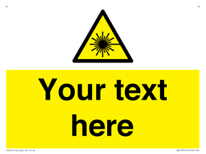 Custom Laser Hazard Sign